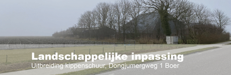 Landschappelijke inpassing schuur Boer
