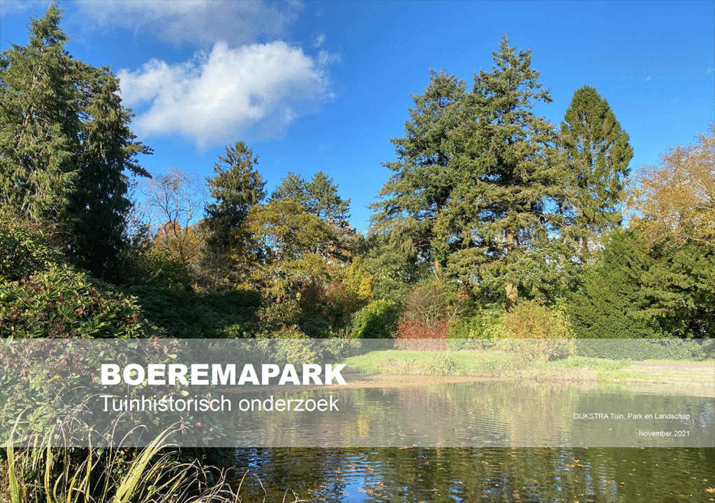 Tuinhistorisch onderzoek Boeremapark