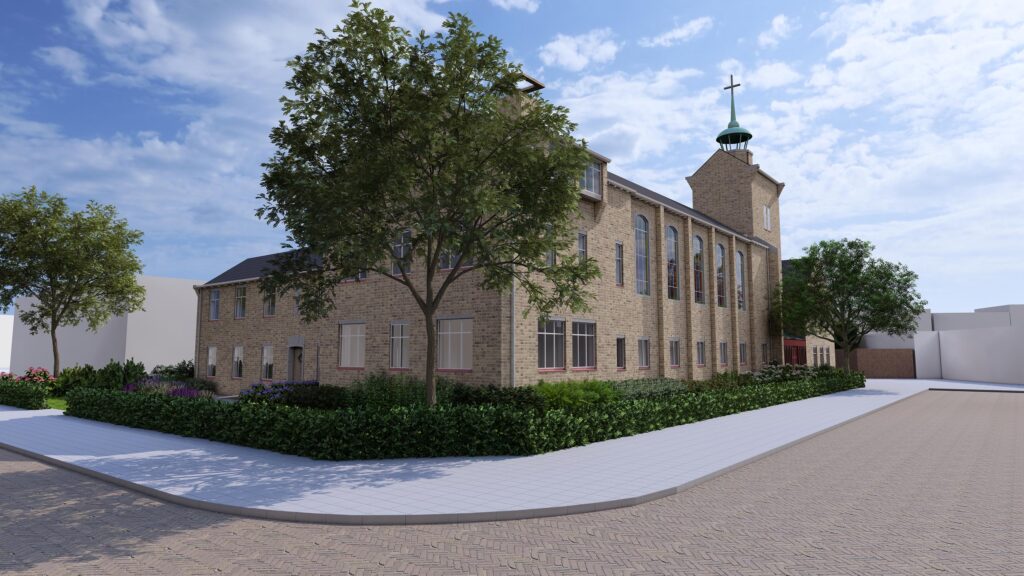 Terreinontwerp kantoortuin voormalig klooster Marienholm